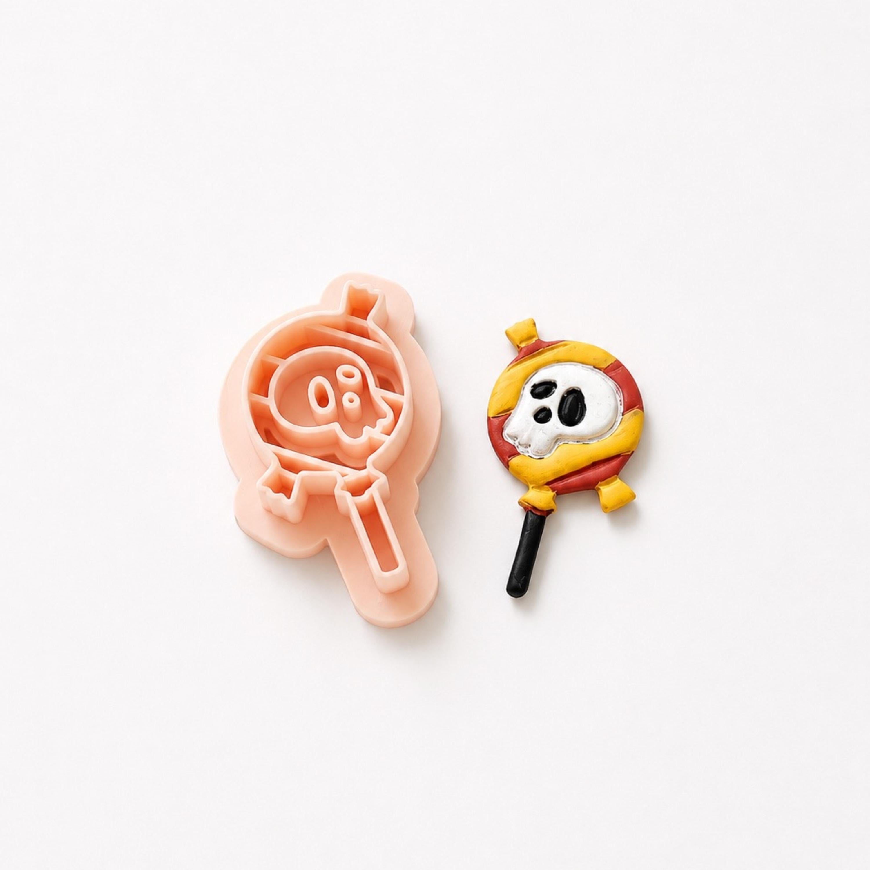 Skull Lollipop Polymer Clay Cutter | Halloween Earring Cutter