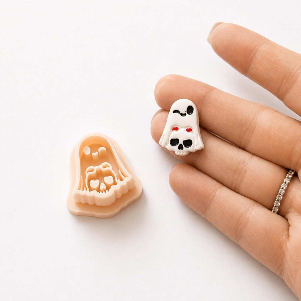 Ghost Skull Polymer Clay Cutter | Halloween Earring Cutter