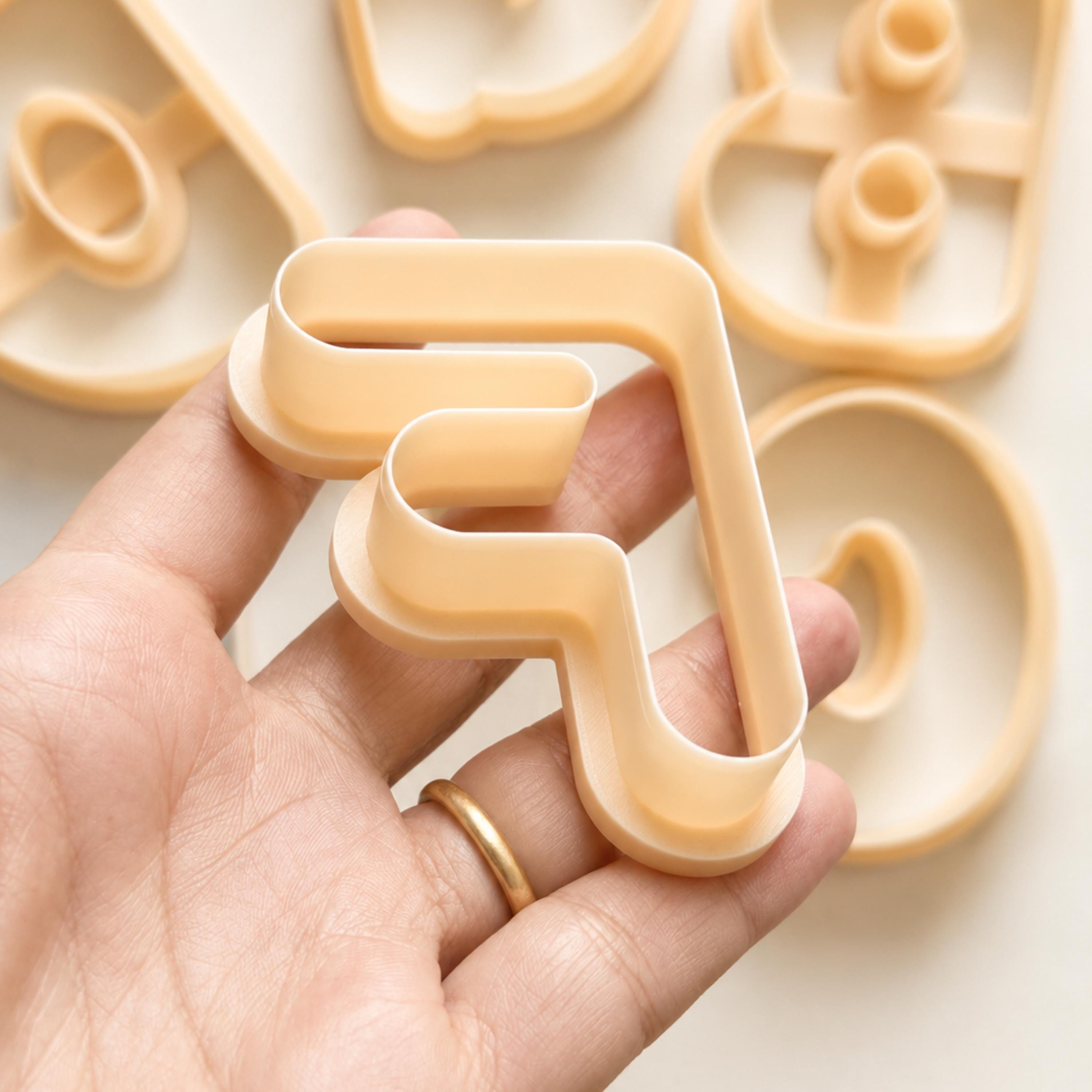 Bubble Alphabet Clay Cutters: Uppercase Letter Set for Custom Names