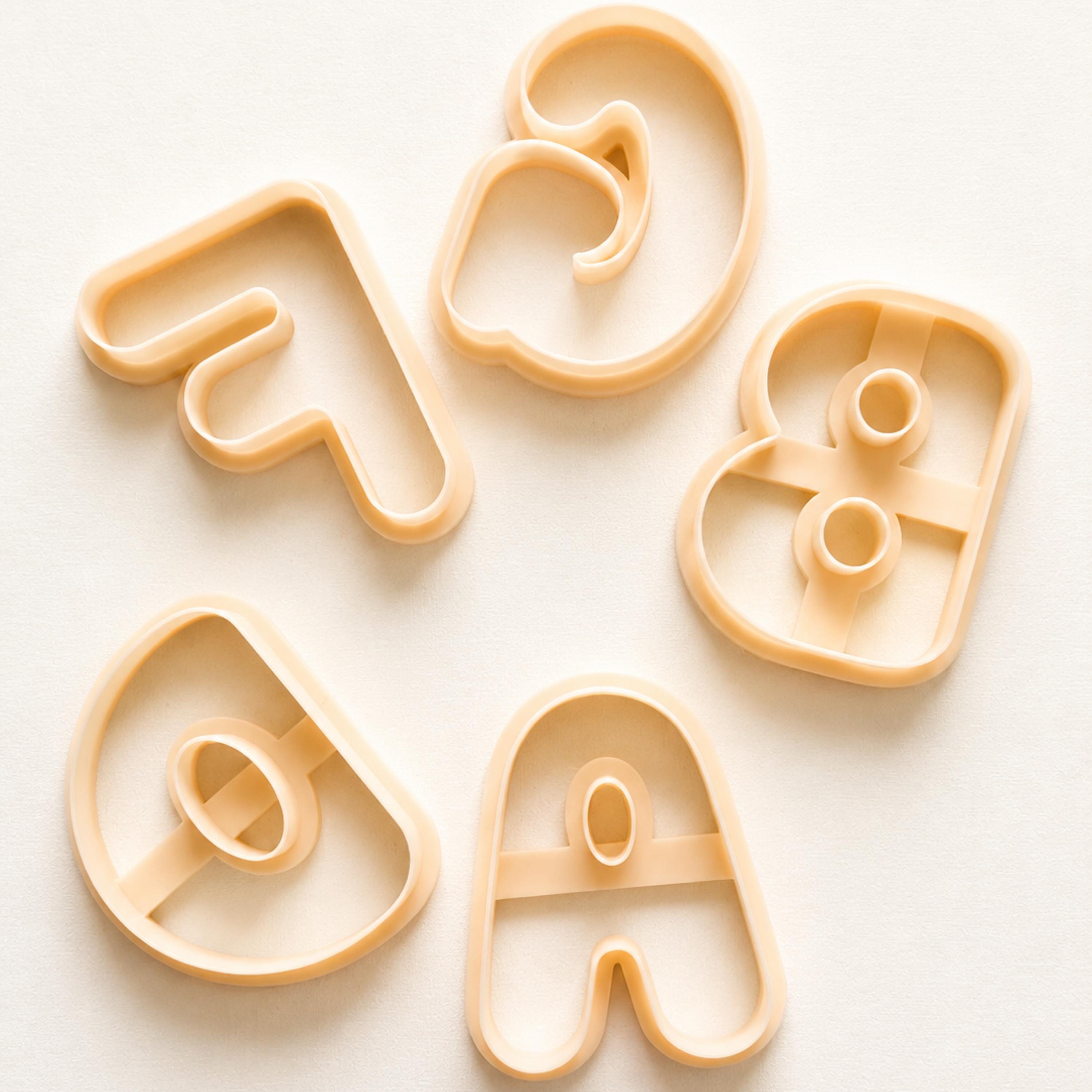 Bubble Alphabet Clay Cutters: Uppercase Letter Set for Custom Names