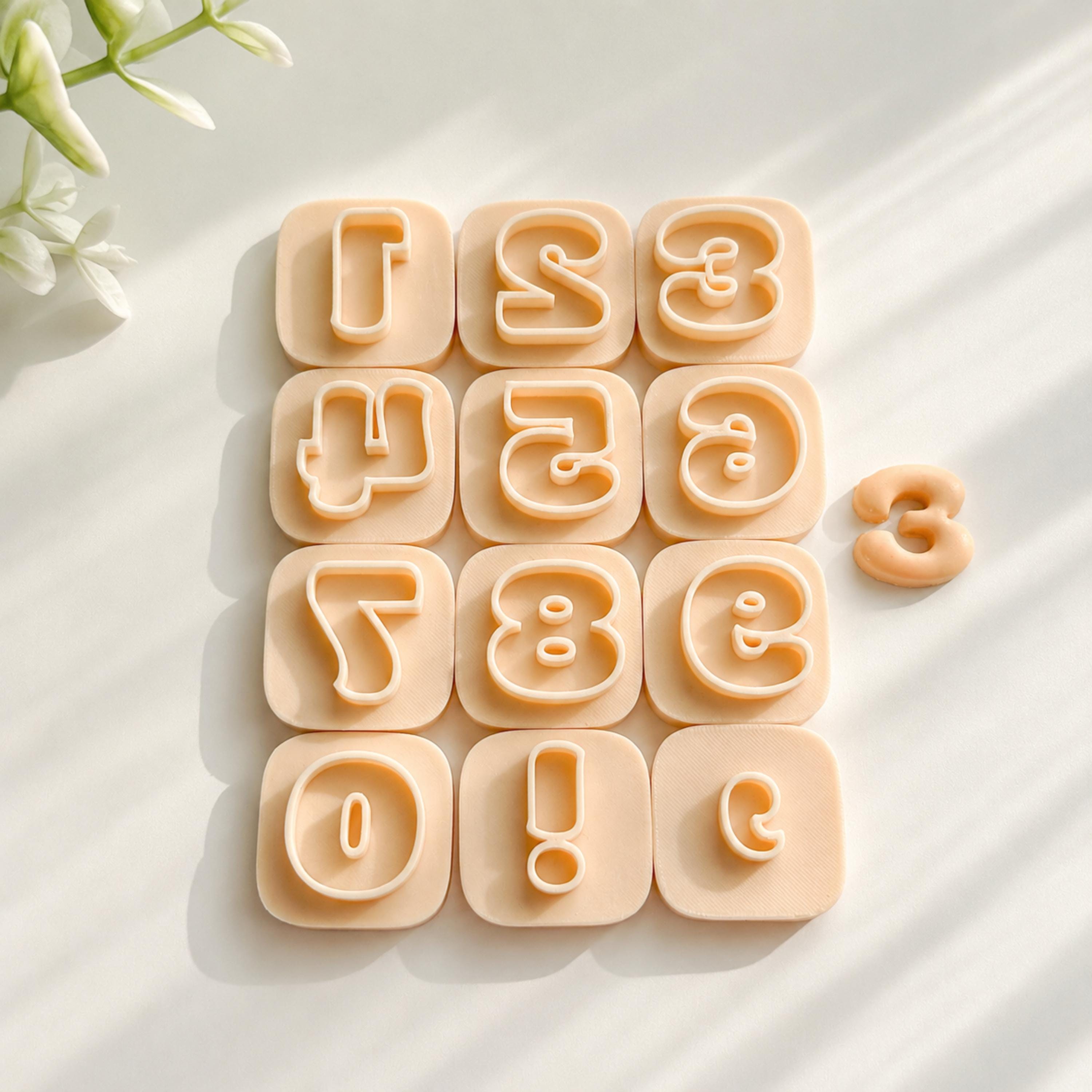 Numbers Clay Cutter Set– 16mm