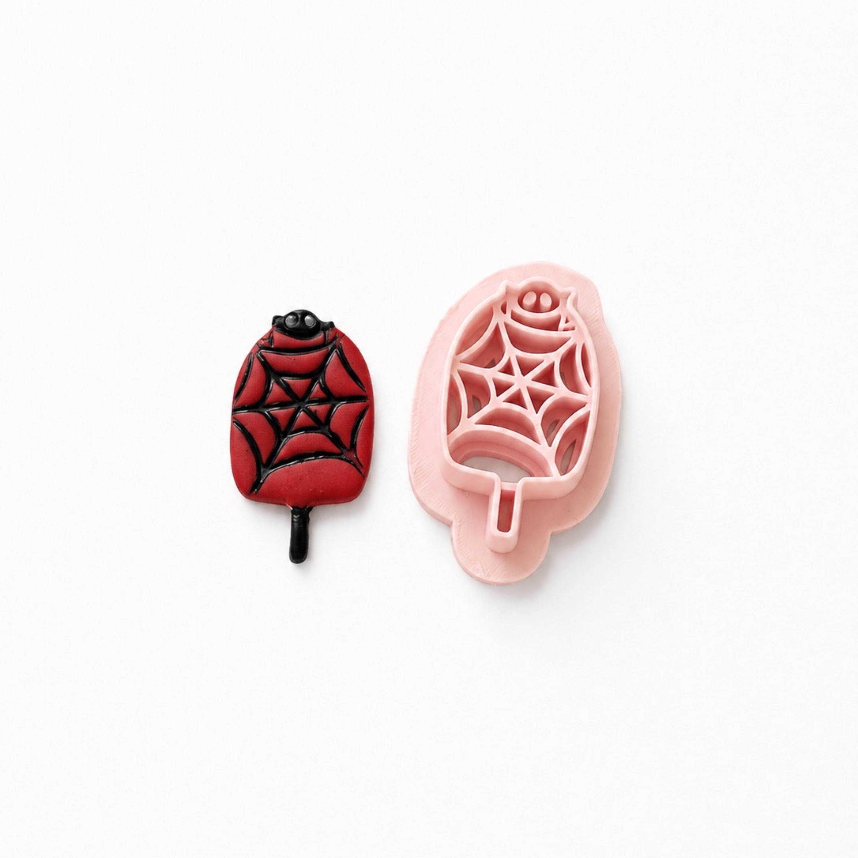 Spider Web Popsicle Polymer Clay Cutter | Halloween Earring Cutter