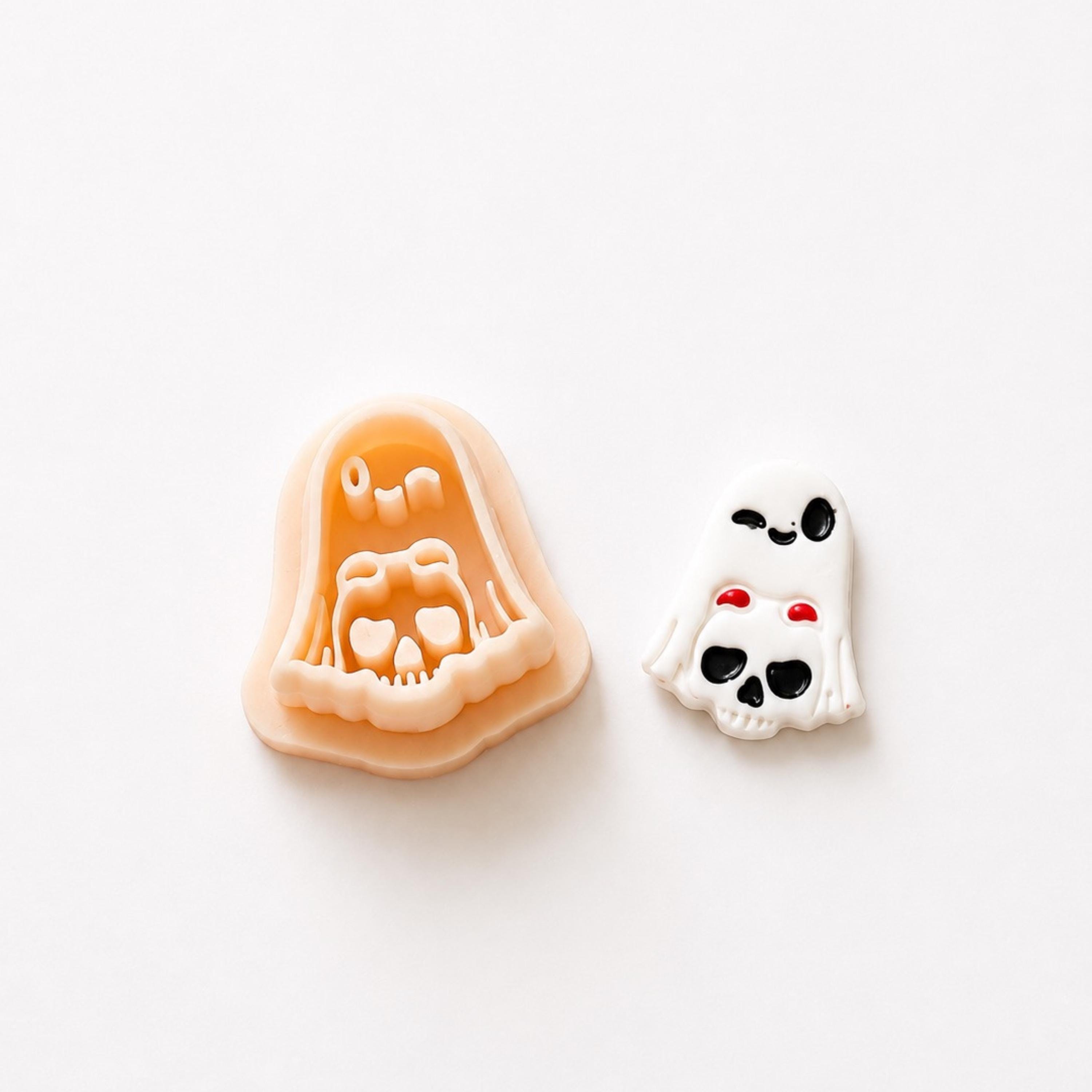 Ghost Skull Polymer Clay Cutter | Halloween Earring Cutter