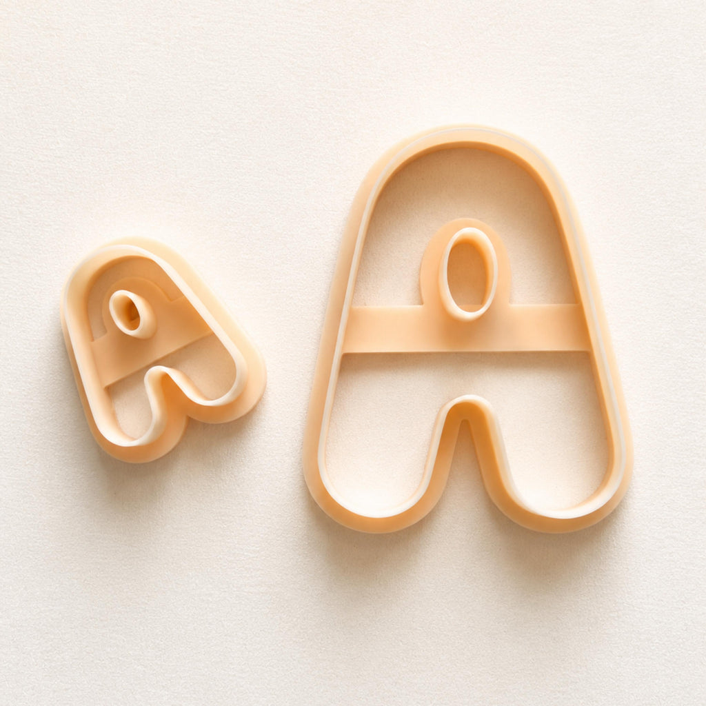 Bubble Alphabet Clay Cutters: Uppercase Letter Set for Custom Names