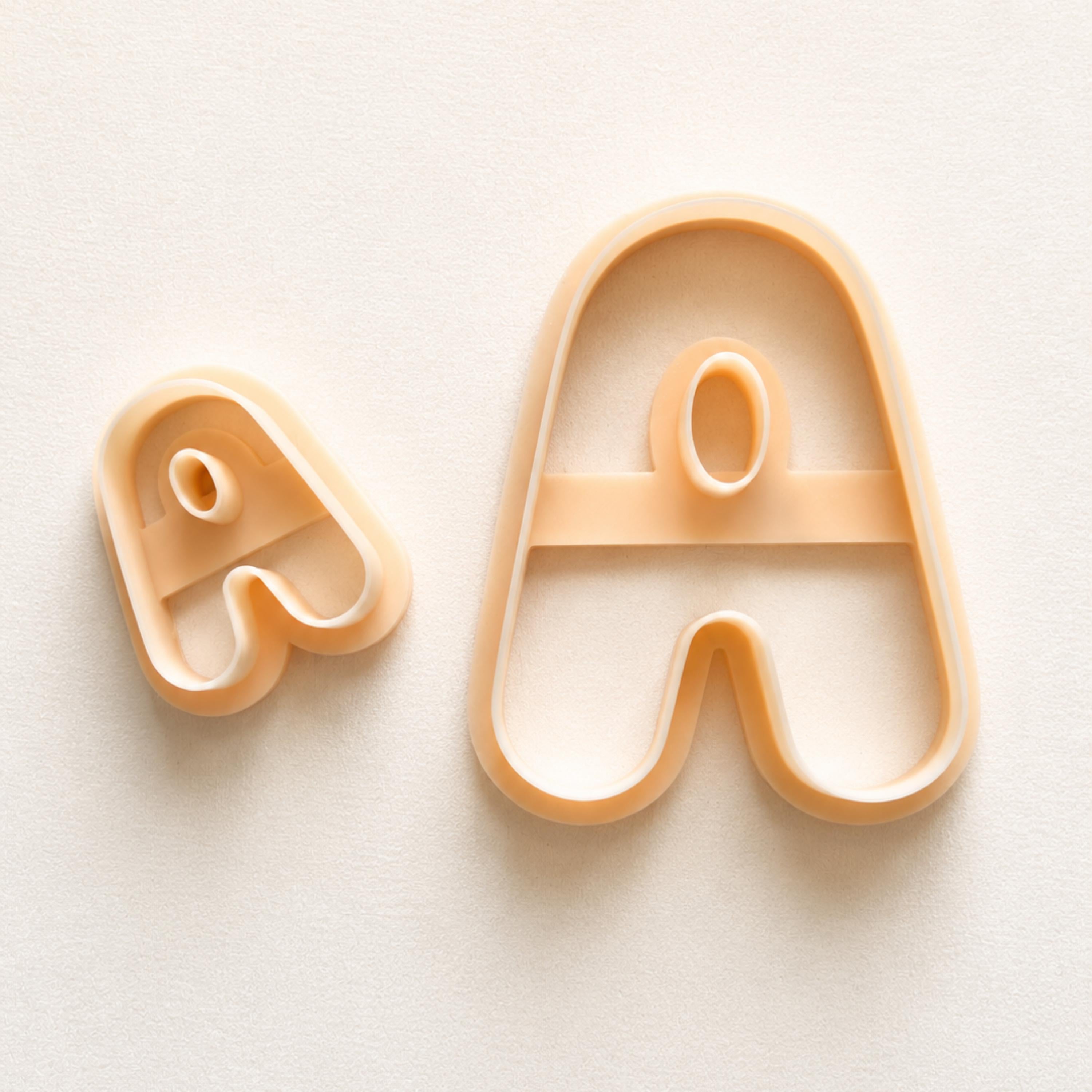Bubble Alphabet Clay Cutters: Uppercase Letter Set for Custom Names