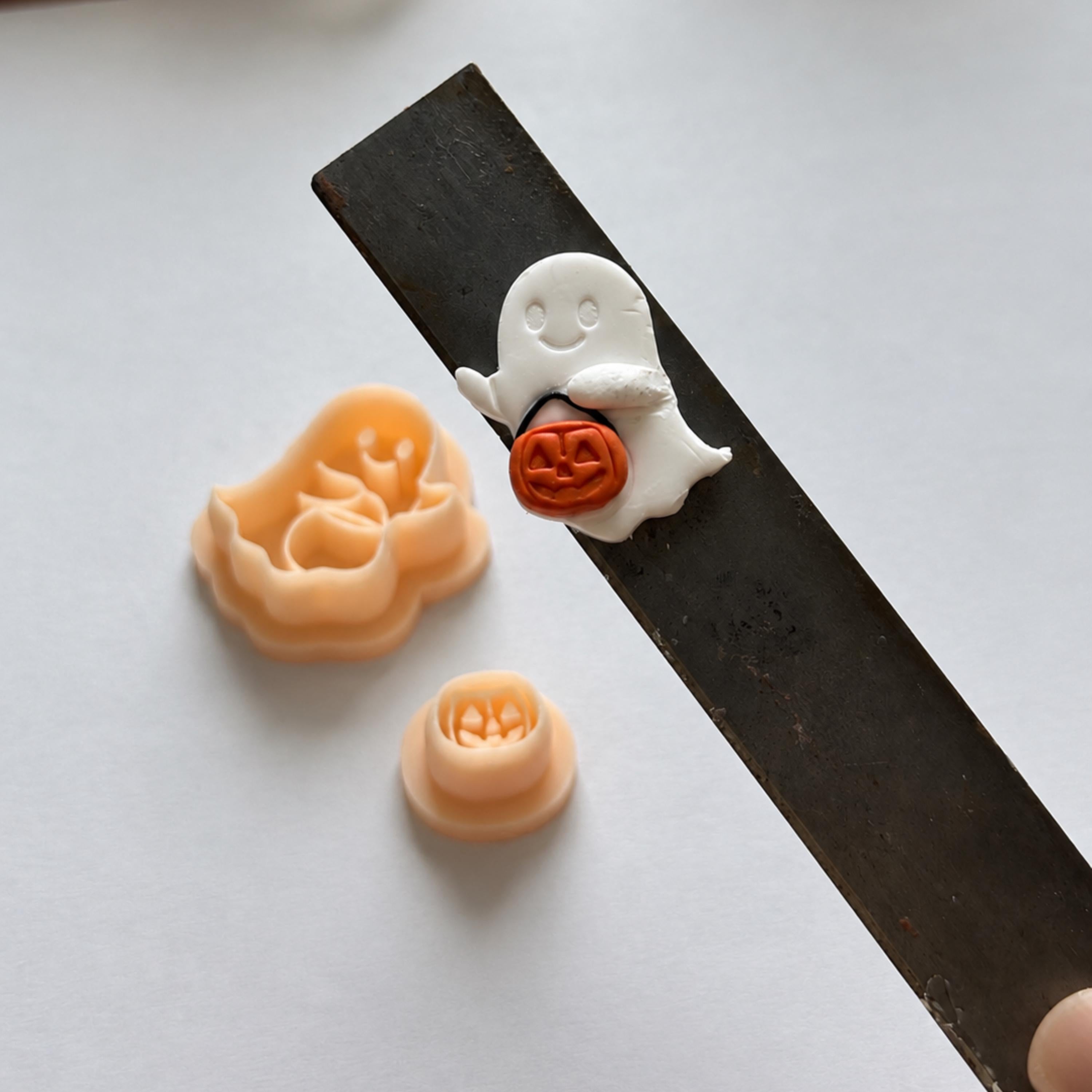 Trick or Treat Ghost Polymer Clay Cutter Set | Halloween Earring Cutter