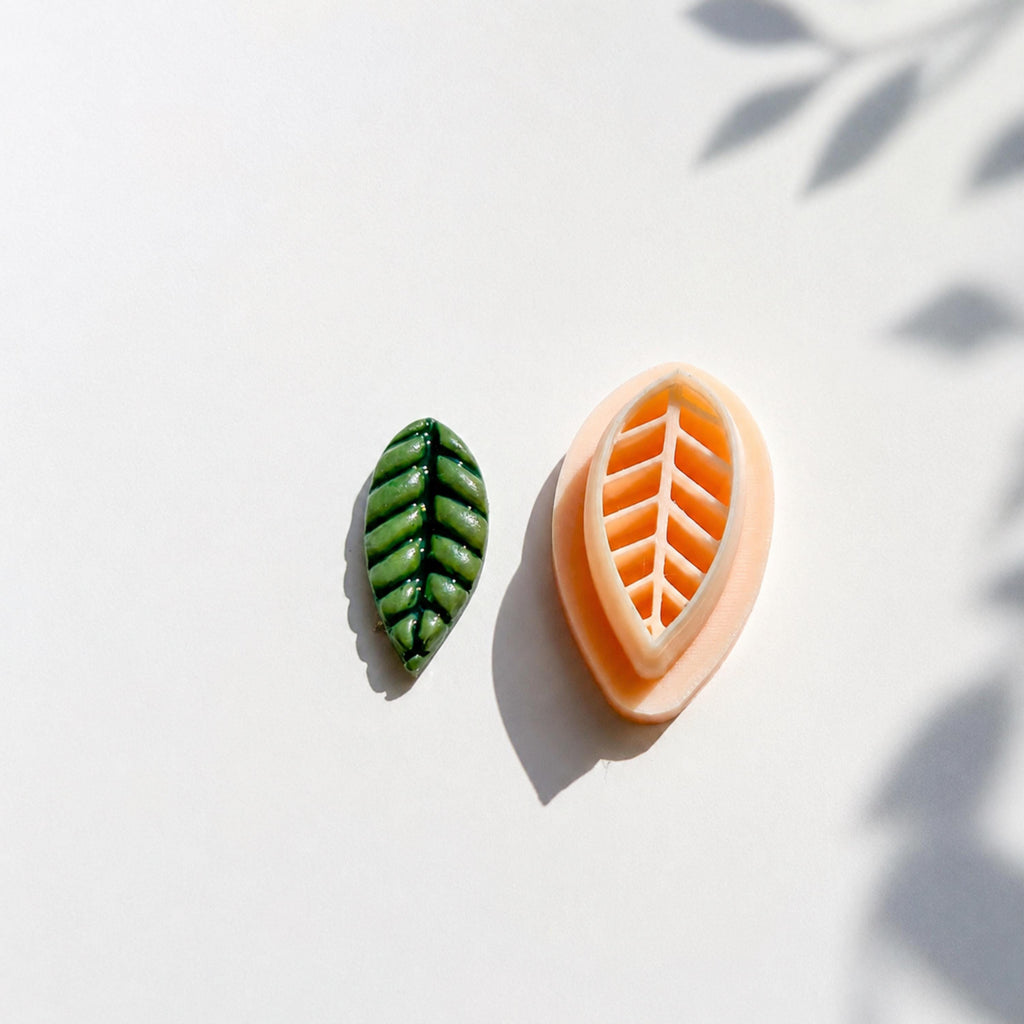 Floral Leaf Polymer Clay Cutter – 3D Printed Botanical Cutter