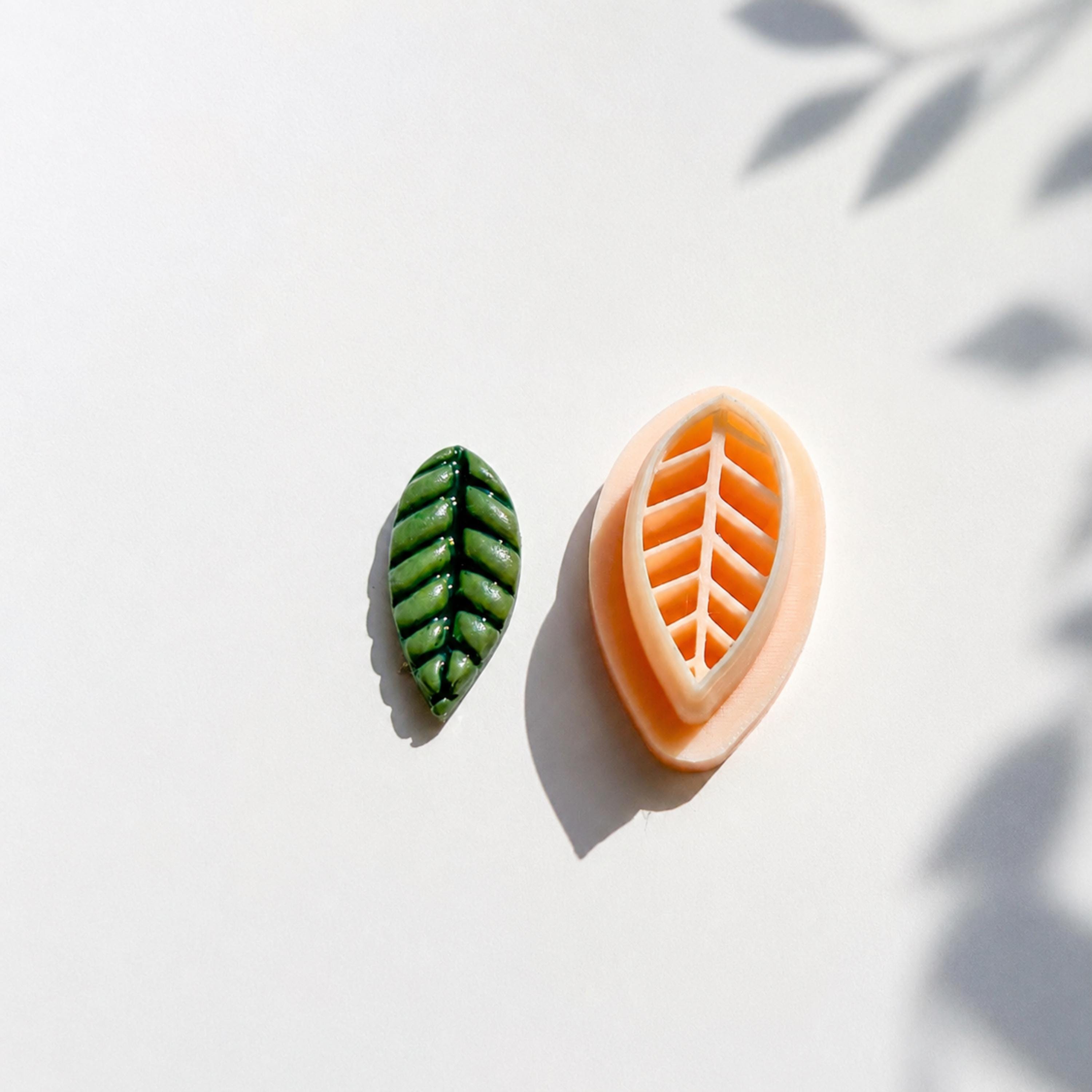 Floral Leaf Polymer Clay Cutter – 3D Printed Botanical Cutter