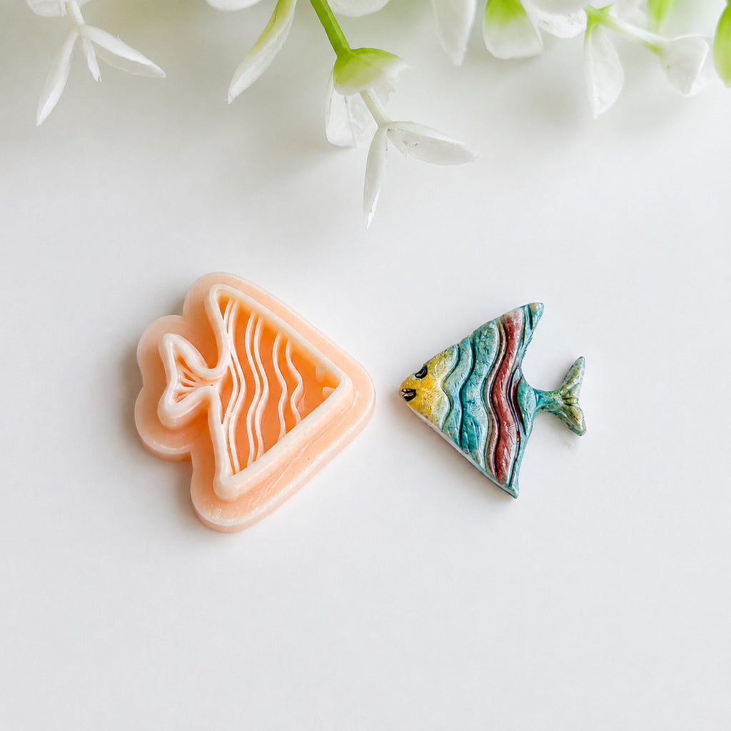 Tropical Fish Embossed Clay Cutter