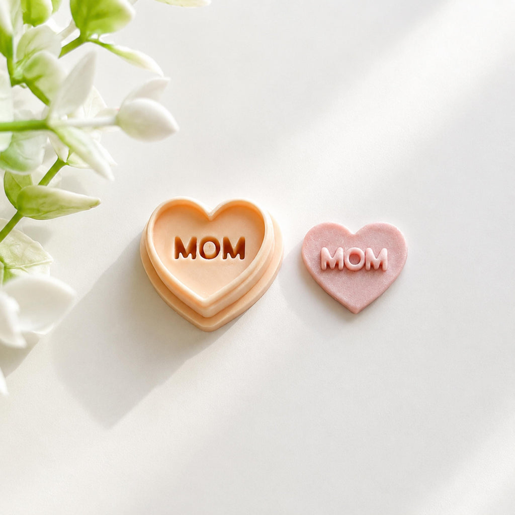MOM Heart Shape Polymer Clay Cutter