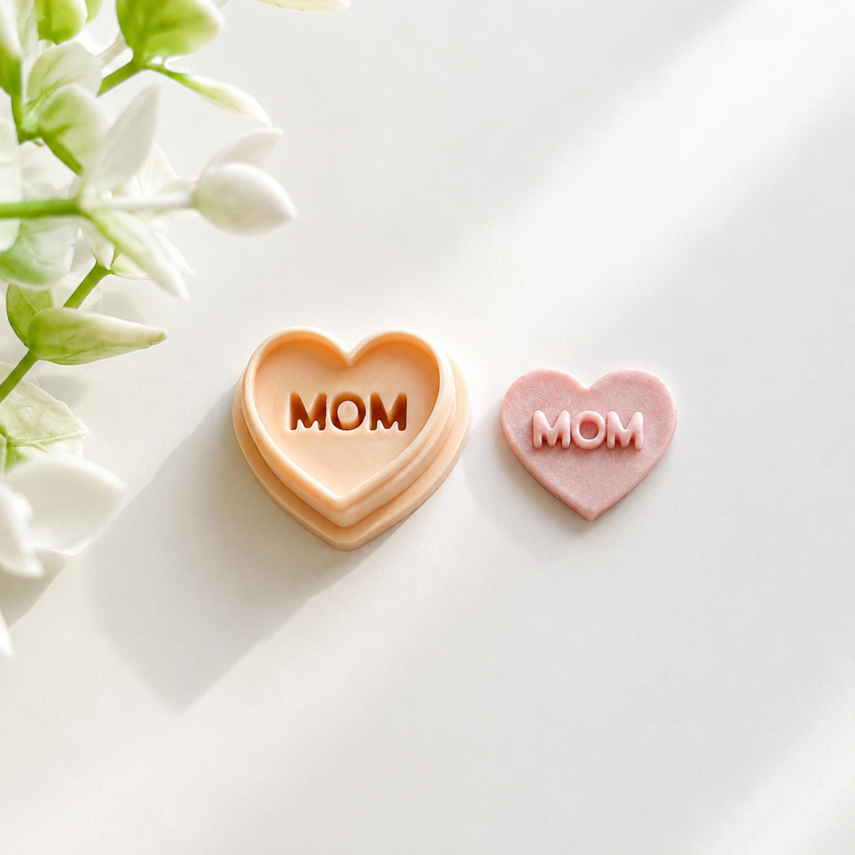 MOM Heart Shape Polymer Clay Cutter